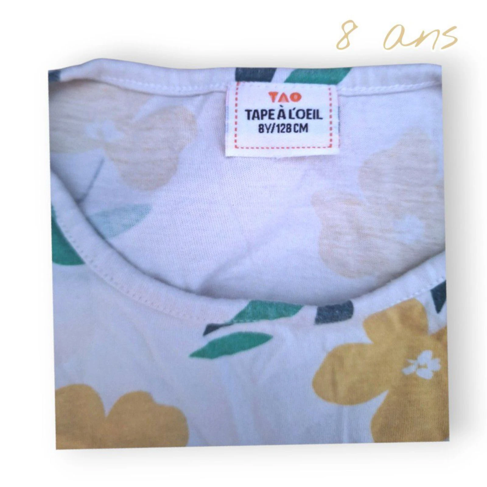 🌿💫 Flower Girl Child T-shirt Tape à l'oeil – 8 years old 💫🌿 – photo 3